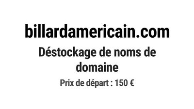 Nom de domaine billardamericain.