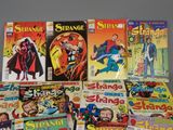 a lot of comic books sitting on a table