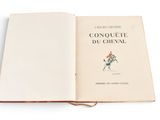 an open book with a picture of a man riding a horse