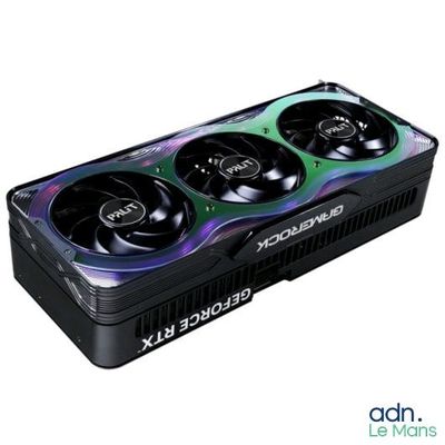 a close up of a video card with three fans on it