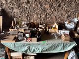 a table that has a lot of items on it