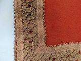 a close up of a piece of fabric on a table