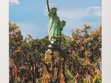 peinture représentant la statue de la Liberté à New York, dans l'État de New York, aux États-Unis