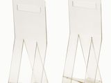 pair of clear acrylic bookends, 1970s