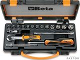 une image représentant une trousse à outils dans un coffret en plastique avec des poignées orange