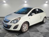 a picture of a small white car in a room