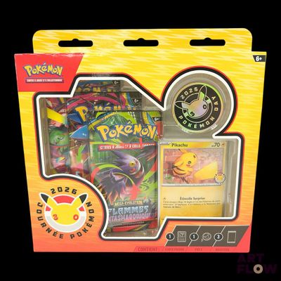 a box of pokemon cards with a picture of a pikachu
