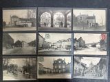 plusieurs vieilles photographies en noir et blanc représentant une rue et des bâtiments