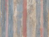 une peinture abstraite représentant un carré à rayures rouges et bleues