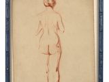 une image représentant le dessin d'un homme debout, encadré d'un cadre bleu