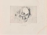 an image of a drawing of a man ' s face on a piece of paper