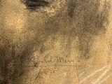 an image of a painting of a man ' s face with a cigarette in his mouth