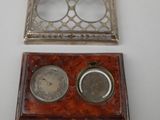two silver plated pocket watches and a silver plated pocket watch