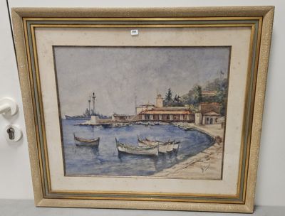 une image d'une peinture de bateaux sur un plan d'eau