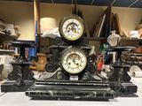 a clock that is sitting on top of a table