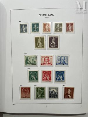 an image of a picture of a collection of stamps on a wall