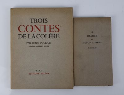 POURRAT (Henri). 2 ouvrages. Trois Contes de la colère.