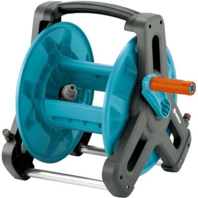 a close up of a hose reel on a white background