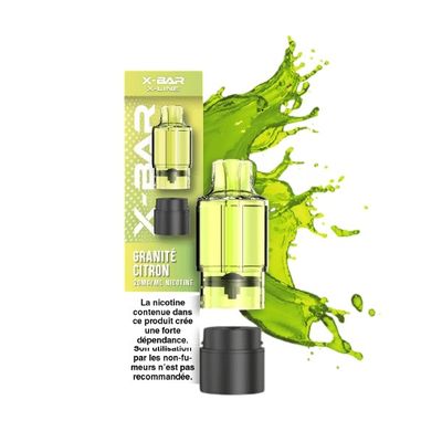 Lot de 20 Pods X-Bar - X-Line - Saveur Granité Citron - Nico…