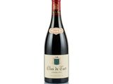 a bottle of red wine on a white background