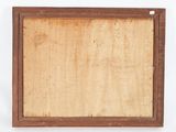 an old wooden picture frame on a white background