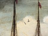 an image of a painting of two ships in the water