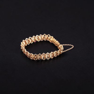 Bracelet en or 18K (750e) Fermoir à cliquet et chaînette de … - Photo 1