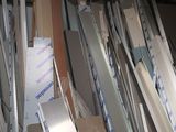 many pieces of metal in a room that is under construction