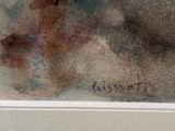 a picture of a painting of a dog with a name written on it