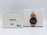 fossil fossil smartwatch rose gold stainless steel case with black dial