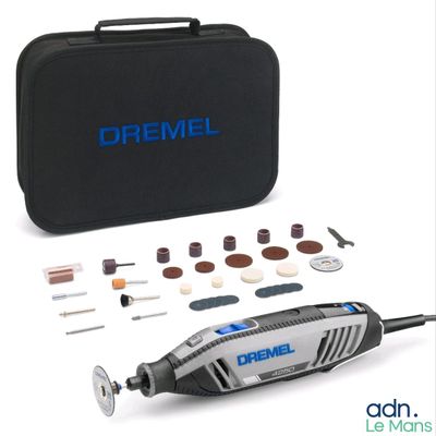 a close up of a tool kit with a case on a white background