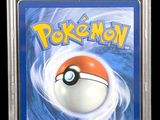 a close up of a card with a pokemon ball on it