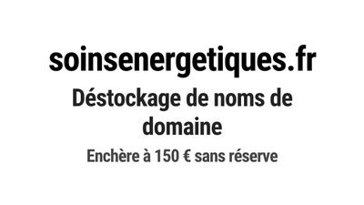 Nom de domaine soinsenergetiques.