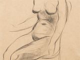 an image of a drawing of a woman sitting on a chair