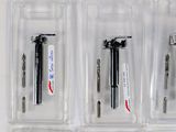 six different types of screws in a plastic case