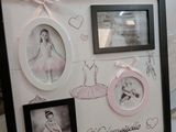 a picture of a picture frame with pictures and a picture of a ballerina