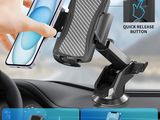 an image of a car dashboard phone holder with one hand operation