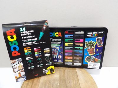 a picture of a box of art supplies on a table