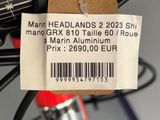 a label on the back of a bicycle with a barcode attached to it