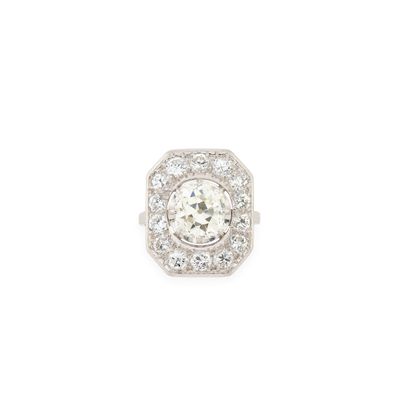 a diamond and white gold ring