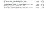 an image of a sheet of paper with a price list on it