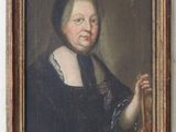 portrait of a lady with a fan by person, 17th century