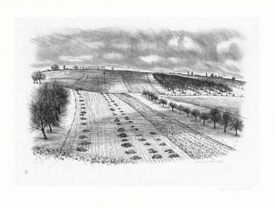 André JACQUEMIN (1904-1992) - Champs et vergers, 1979, Gravu…