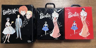 MATTEL –lot de 3 mallettes à compartiments en vynil dont 2 Barbie Pony - Photo 1