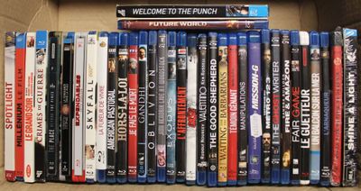 plein de films en Blu-ray dans un coffret