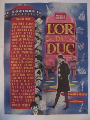 une vieille affiche de cinéma représentant un homme portant un haut-de-forme et un manteau