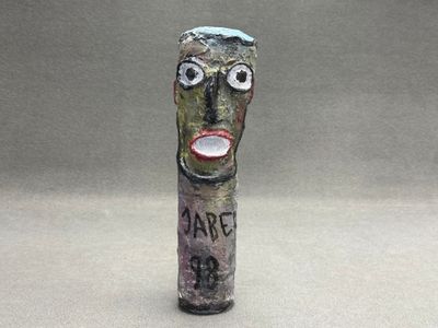 JABER (1938-2021) Sculptures en papier maché peint.