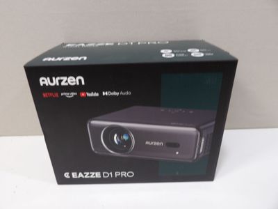 packaging of a black box with a picture of a projector inside of it
