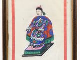 a painting of a man in a blue robe and hat