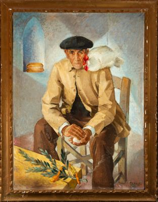 Vieil homme assis, Maireles, signé, 20e siècle